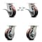 Service Caster 6 Inch Kingpinless Poly on Polyolefin Wheel Caster Swivel Locks 2 Brakes, 4PK SCC-KP30S620-PPUR-SLB-BSL-2-BSL-2 - alternate 3